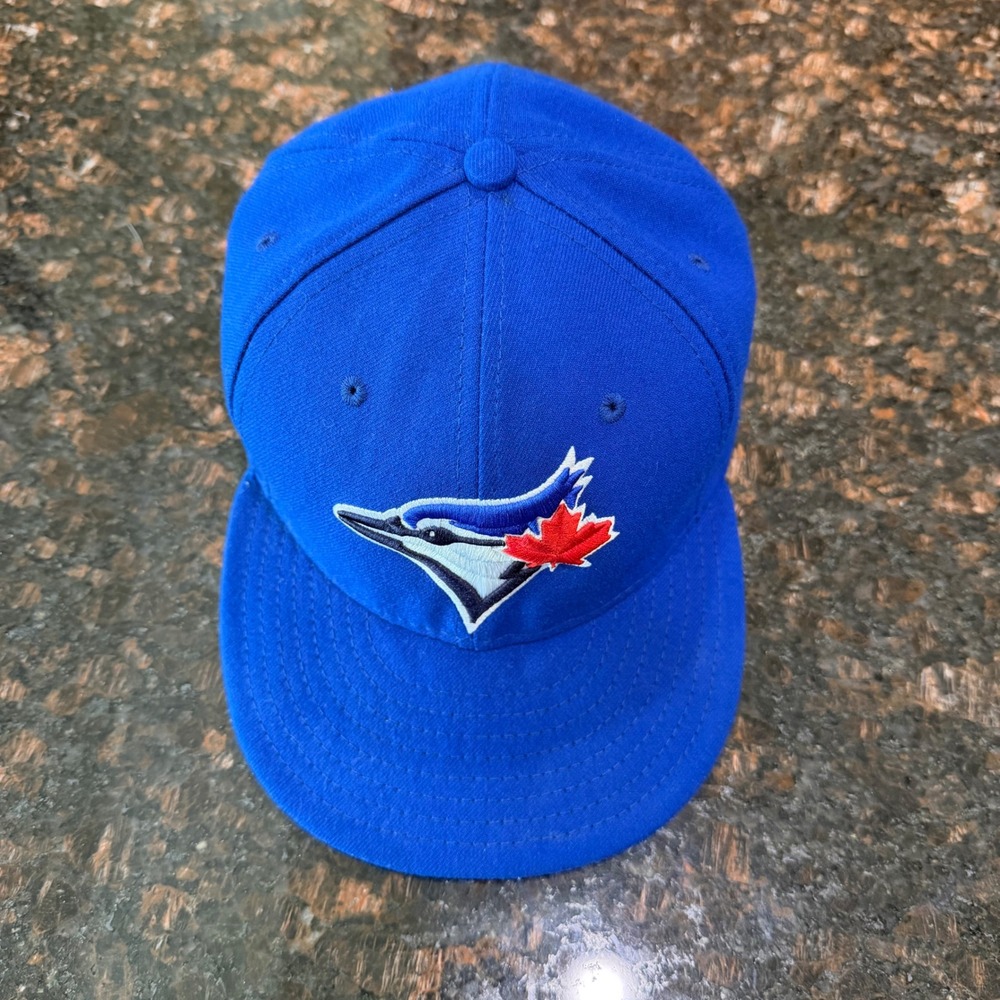 New Era 59FIFTY Toronto Blue Jays Hat Blue Fitted 7 3/8 MLB Authentic On-Field